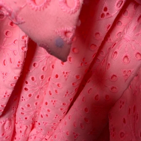 Lilly Pulitzer Trisha Eyelet Shirtdress in Neon Sunburst - Picture 8 of 8